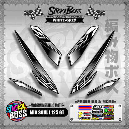 MIO SOUL I 125 GT DECALS ( MODERN METALLIC MOTIF )【WITH FREEBIES】