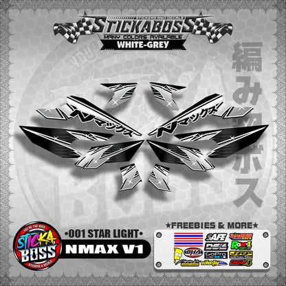NMAX V1 STICKER DECALS ( 001 STAR LIGHT )【WITH FREEBIES】