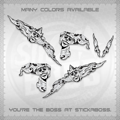 CLICK V3 DECALS (SOLO STATUE OF GOD DESIGN)STICKER DECALS By STICKABOSS