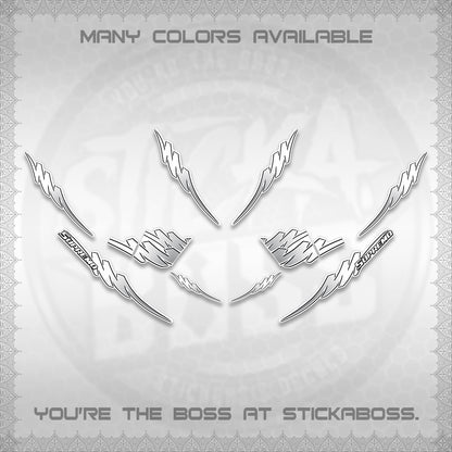 AEROX V2 FOR WHITE STRIPING DECALS (2 TONE PUTRA VIRDIAN)STICKER DECALS BY STICKABOSS