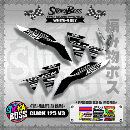 CLICK 125 V3 DECALS ( THAI-MALAYSIAN CAMO )【WITH FREEBIES】