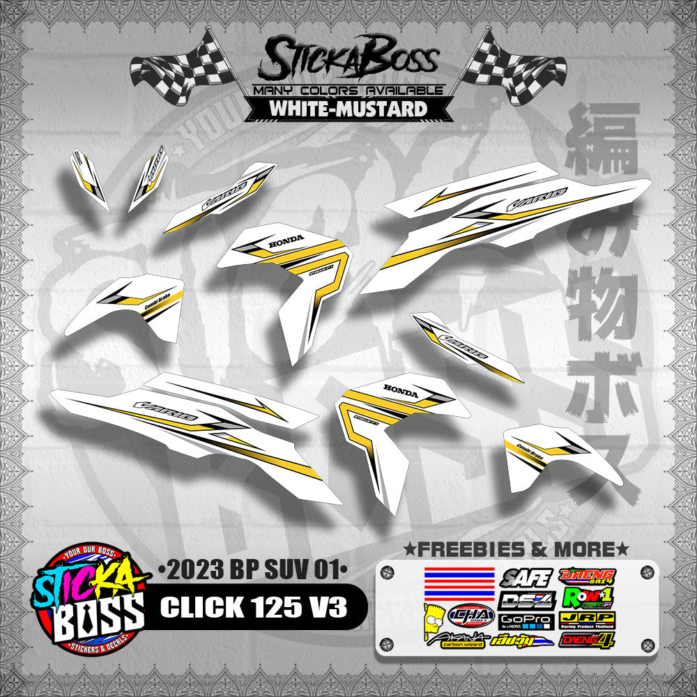 CLICK 125i / 150i V3 DECALS ( 2023 BP SUV 01 )【WITH FREEBIES】