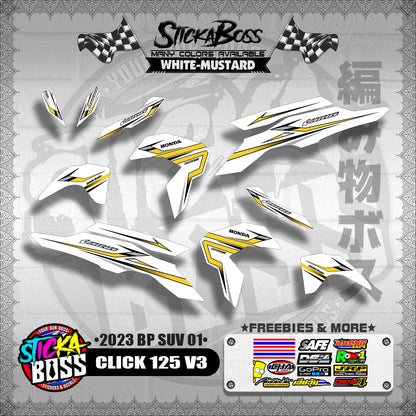 CLICK 125i / 150i V3 DECALS ( 2023 BP SUV 01 )【WITH FREEBIES】