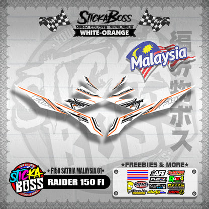 RAIDER 150 FI MALAYSIAN DECALS ( F150 SATRIA MALAYSIA 01 )【WITH FREEBIES】