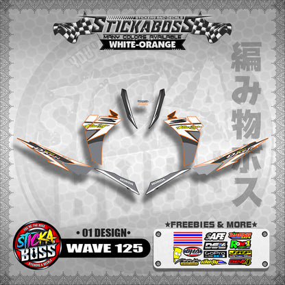 Honda Wave Dash 125 Stock Decals (01 Design)【WITH FREEBIES】Malaysia Concept