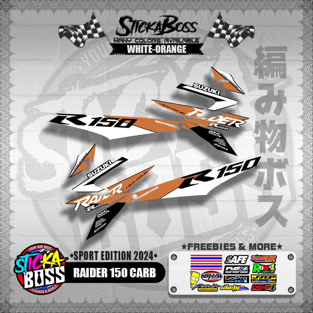 RAIDER 150 CARB DECALS ( SPORT EDITION 2024 )【WITH FREEBIES】