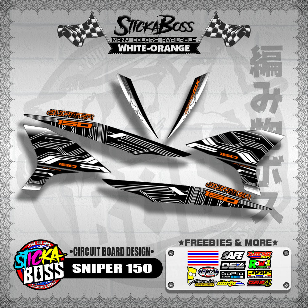 SNIPER 150 DECALS ( CIRCUIT BOARD DESIGN )【WITH FREEBIES】