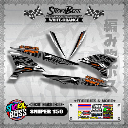 SNIPER 150 DECALS ( CIRCUIT BOARD DESIGN )【WITH FREEBIES】