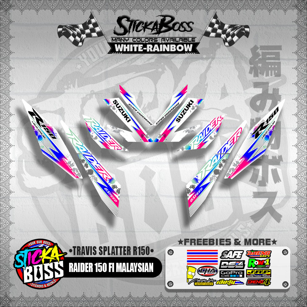 RAIDER 150 FI MALAYSIAN DECALS ( TRAVIS SPLATTER R150 )【WITH FREEBIES】