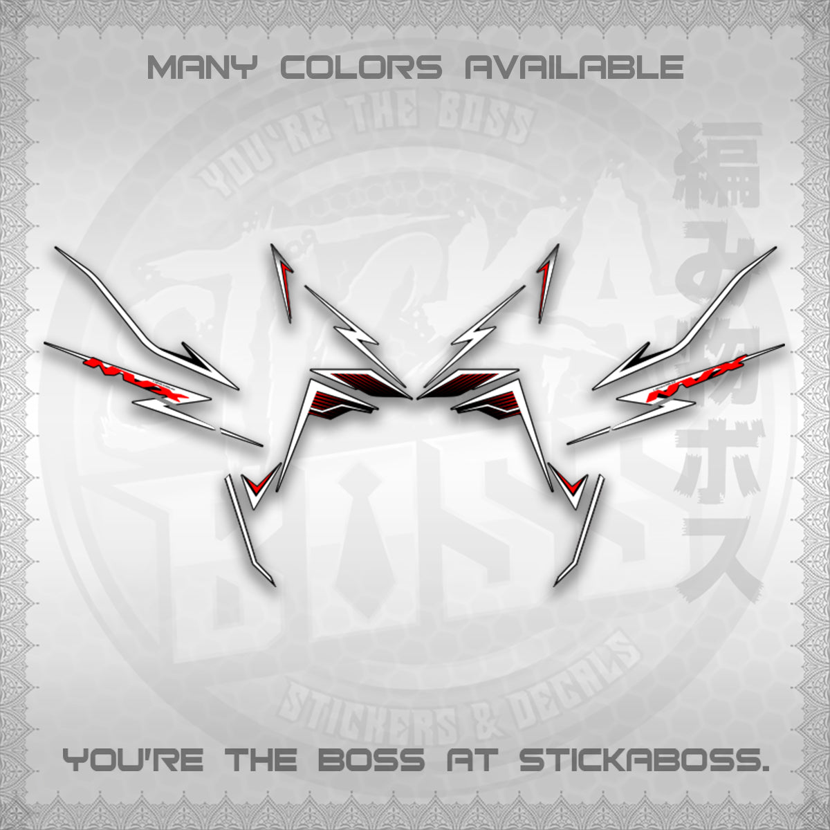 AEROX V3 NVX MALAY DECALS (HIBISCUS MOTIF) STICKER DECALS By STICKABOSS