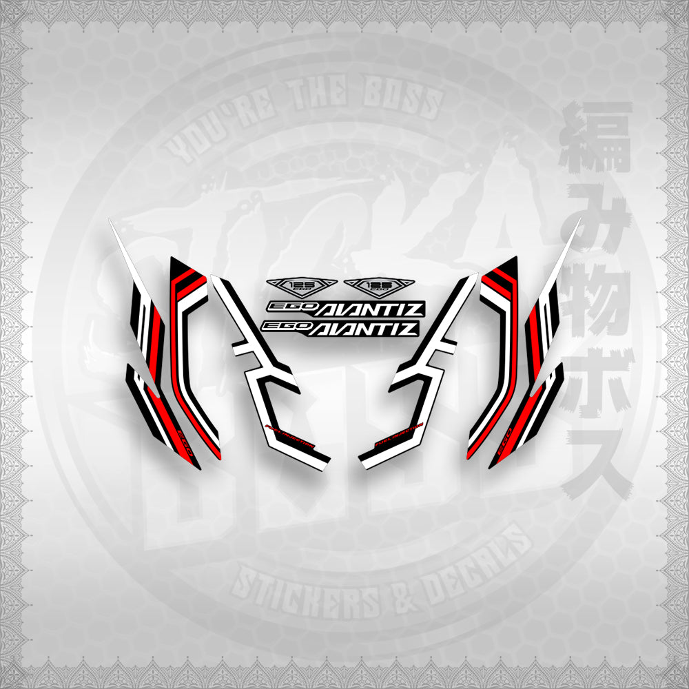 STICKER DECALS for MIO SOUL i125 (MSIEGAVCUDE17) By STICKABOSS (SOFIE LAMINATED WATERPROOF)