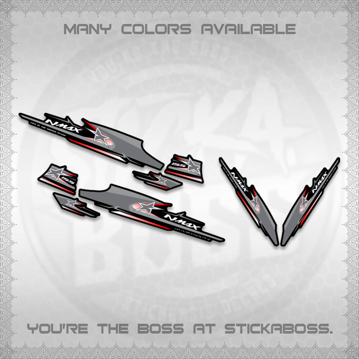 NMAX V1 THAI-INDO DECALS (THMI 02 DESIGN)STICKER DECALS By STICKABOSS