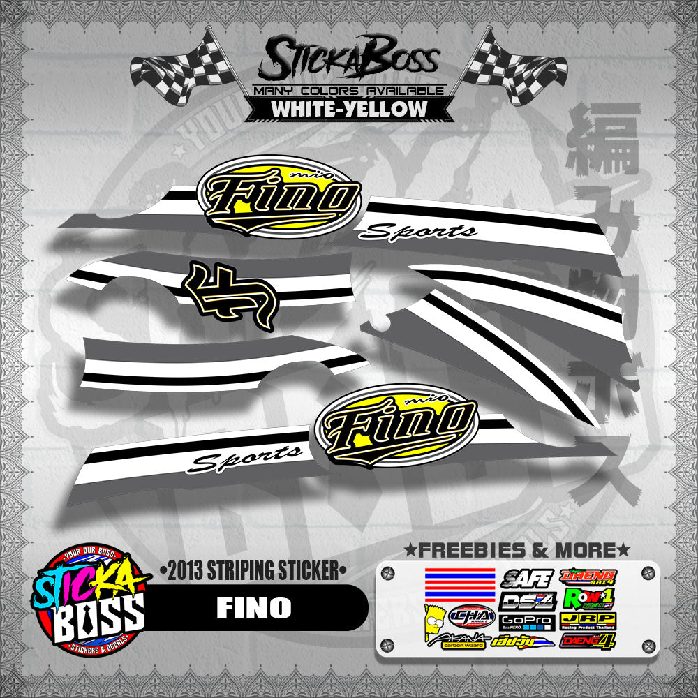 FINO DECALS ( 2013 STRIPING STICKER )【WITH FREEBIES】