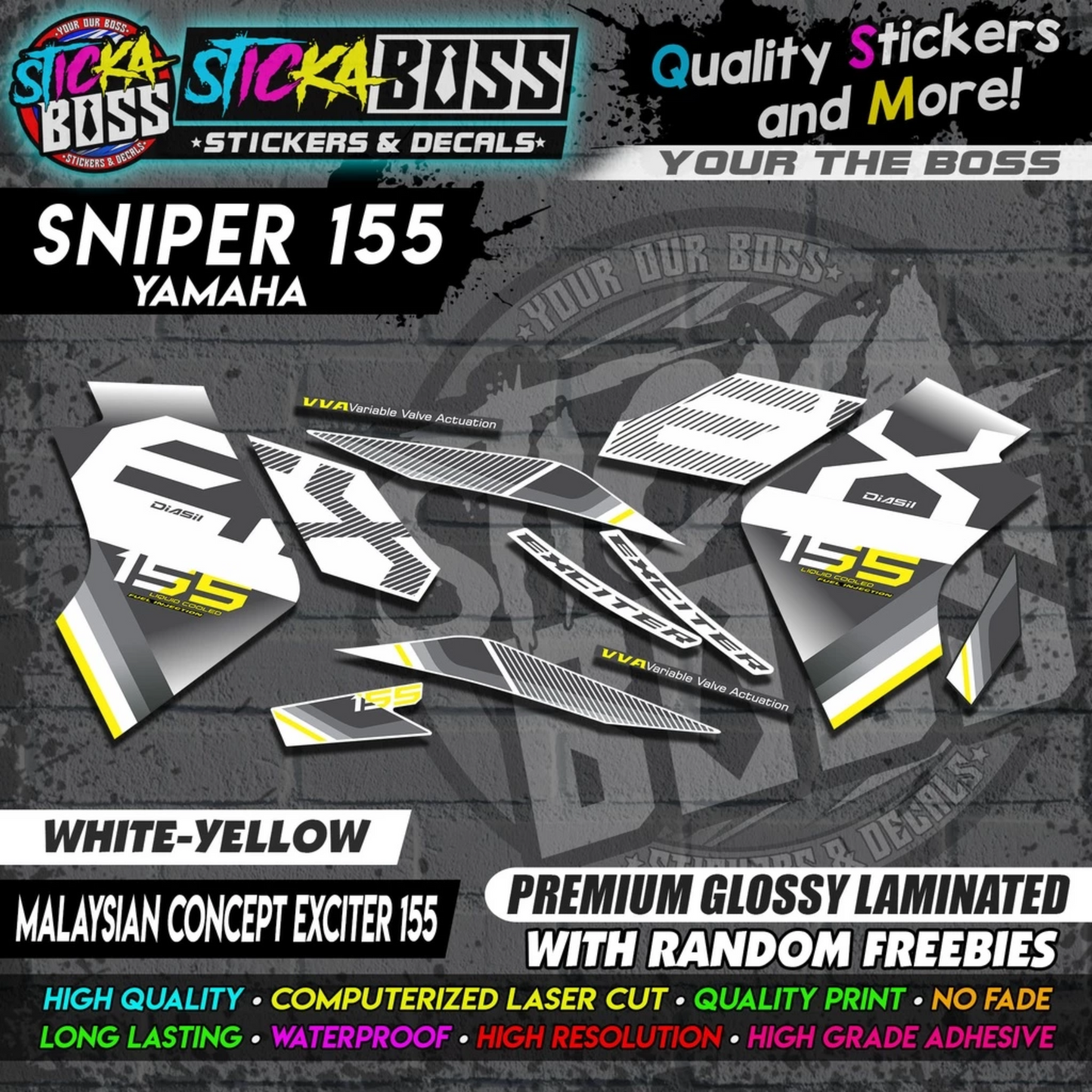 SNIPER 155 New Stock Decals [ MALAYSIAN CONCEPT EXCITER 155 ]