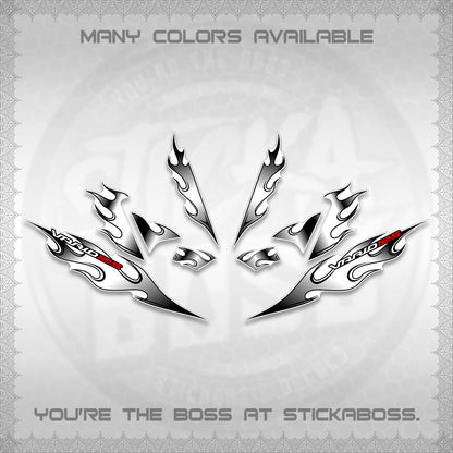 CLICK 125 V4 FOR WHITE VARIO DECALS (2026 MOTIF FLAME 1 TONE)STICKER DECALS By STICKABOSS