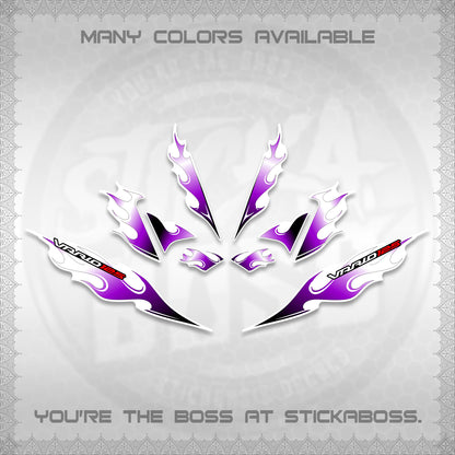 CLICK 125 V4 FOR WHITE VARIO DECALS (2026 MOTIF FLAME 2 TONE)STICKER DECALS By STICKABOSS
