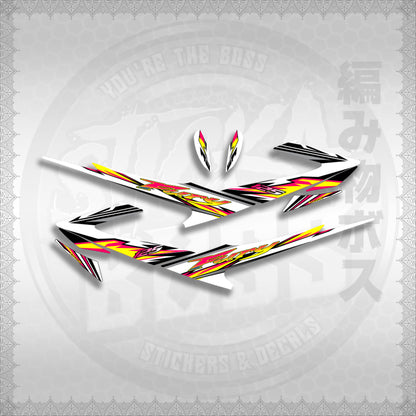 FURY 125 LUEFI RACE FLARE STICKER DECALS By STICKABOSS (SOFIE LAMINATED WATERPROOF)