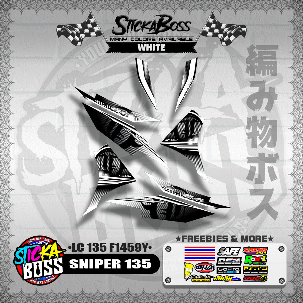 SNIPER 135 DECALS ( LC 135 F1459Y )【WITH FREEBIES】