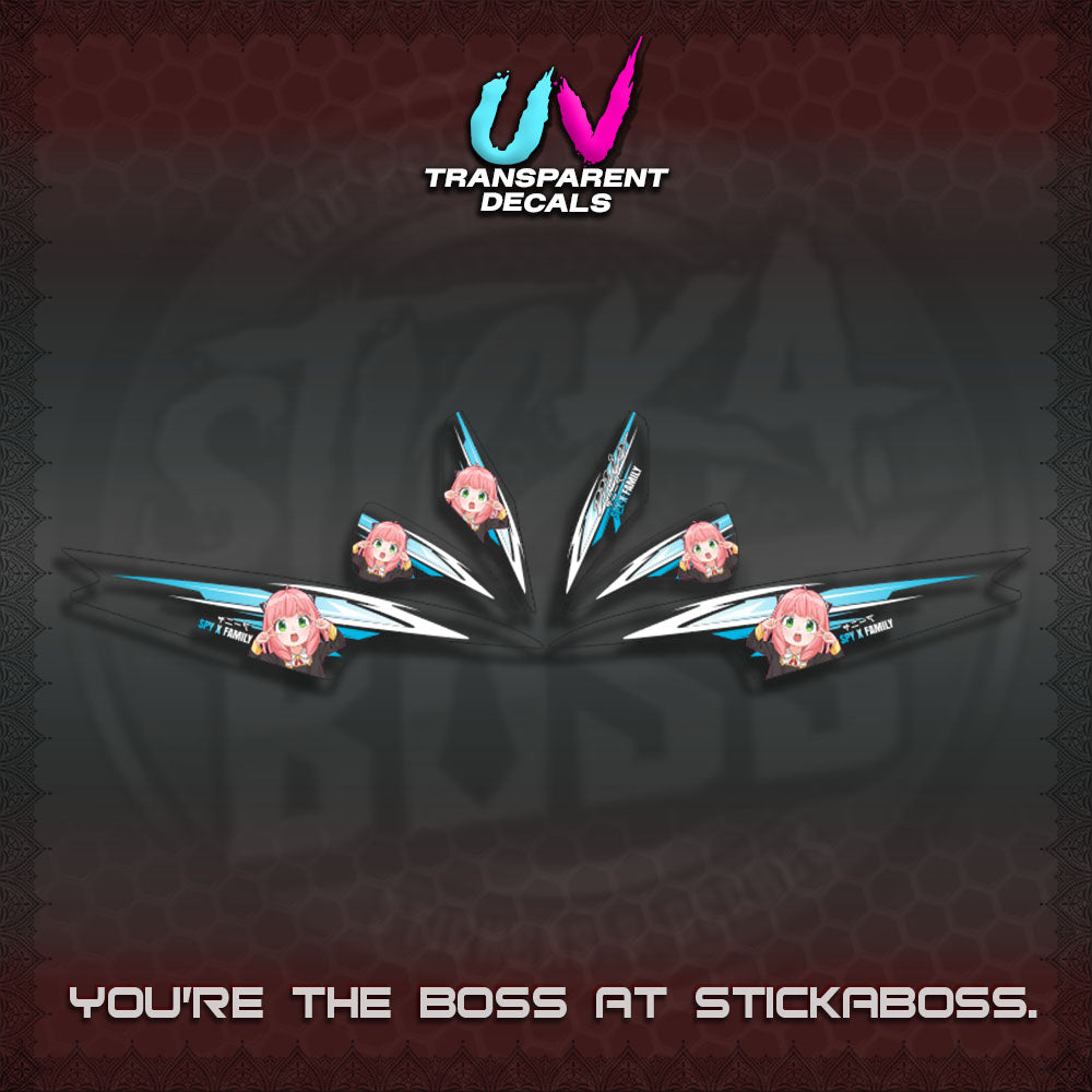 MIO SPORTY UV TRANSPARENT DECALS (2026 ANYA MOTIF DESIGN)STICKER DECALS By STICKABOSS