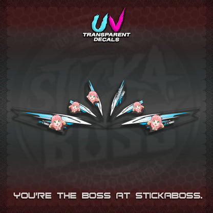 MIO SPORTY UV TRANSPARENT DECALS (2026 ANYA MOTIF DESIGN)STICKER DECALS By STICKABOSS