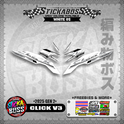 CLICK V3 INDO STICKER DECALS ( 2025 GEN 2 )【WITH FREEBIES】
