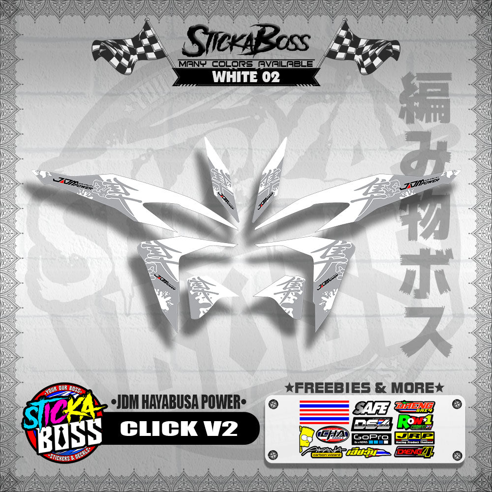 CLICK V2 DECALS ( JDM HAYABUSA POWER )【WITH FREEBIES】