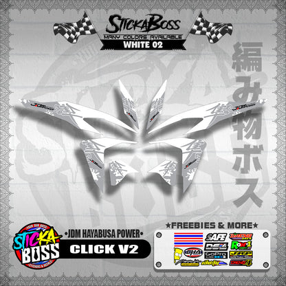 CLICK V2 DECALS ( JDM HAYABUSA POWER )【WITH FREEBIES】