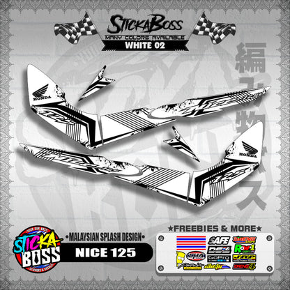 NICE 125 DECALS ( MALAYSIAN SPLASH DESIGN ) [ PREMIUM GLOSSY LAMINATED ]【WITH FREEBIES】