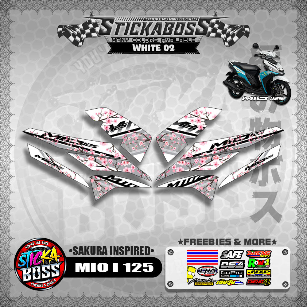 MIO I 125 STICKER DECALS ( SAKURA INSPIRED )【WITH FREEBIES】