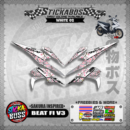BEAT V3 STICKER DECALS ( SAKURA INSPIRED )【WITH FREEBIES】