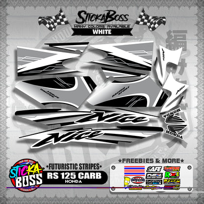 RS 125 THAI DECALS ( FUTURISTIC STRIPES )【WITH FREEBIES】