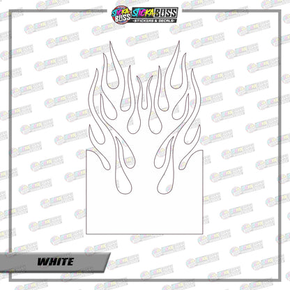 FIRE TRIBAL FENDER ( VINYL CUT-OUT STICKER DECALS )【Stickaboss】