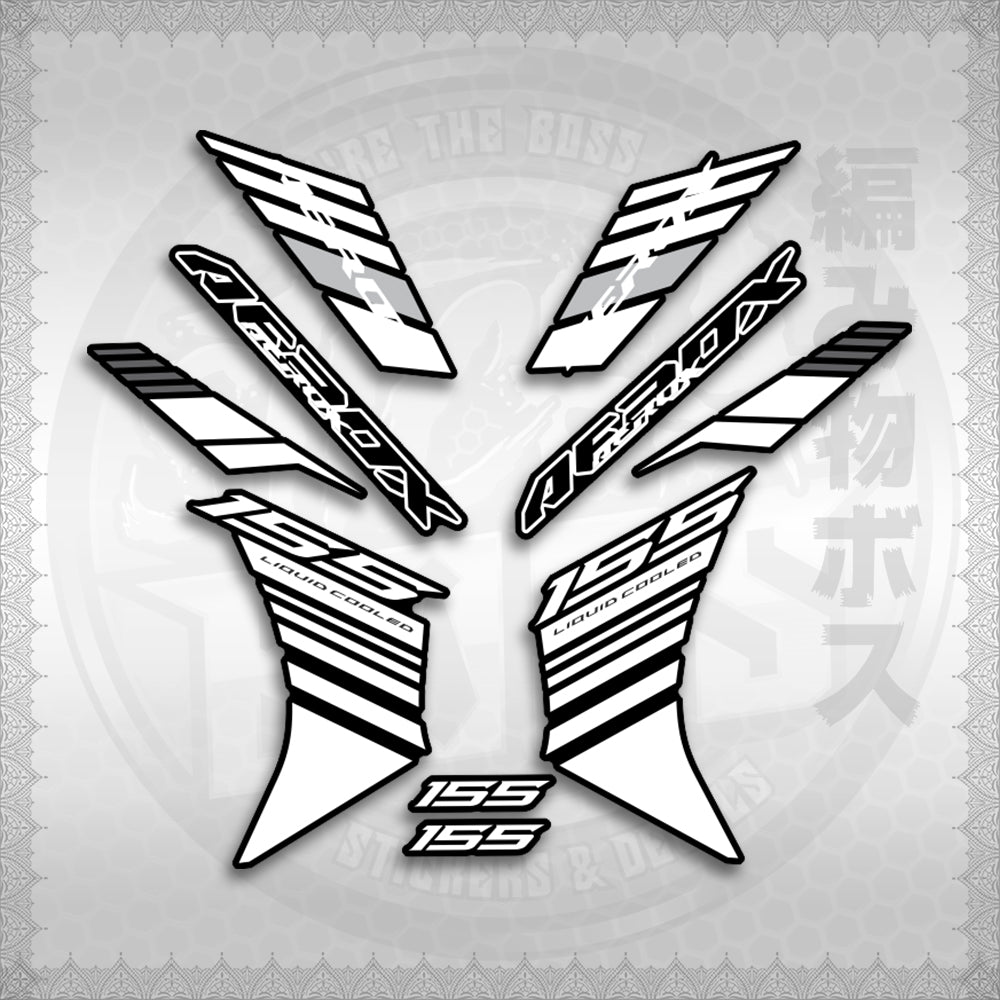 STICKER DECALS for AEROX V3 ALPHA TURBO INDO (AV3BAST) By STICKABOSS (SOFIE LAMINATED WATERPROOF)