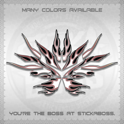 AEROX V3 ALPHA TURBO DECALS (2026 LED FIRE MOTIF)STICKER DECALS By STICKABOSS