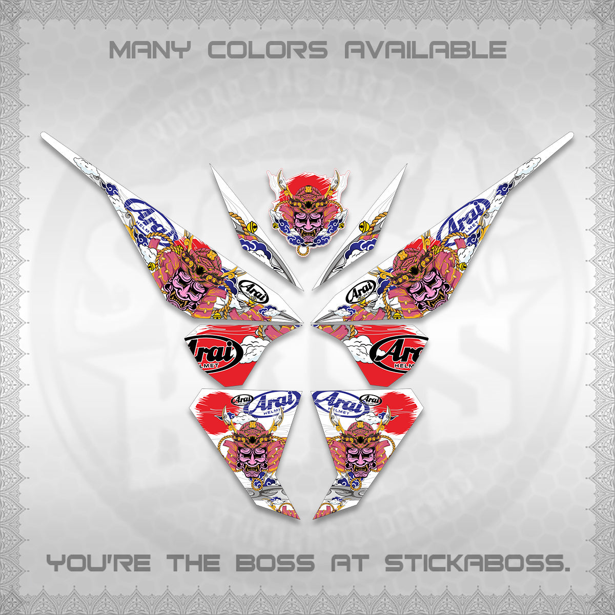 CLICK 125 V1 VARIO DECALS (2026 NEW SAMURAI MOTIF) STICKER KITS BY STICKABOSS
