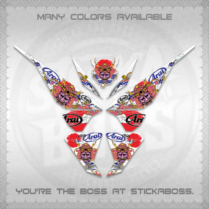 CLICK 125 V1 VARIO DECALS (2026 NEW SAMURAI MOTIF) STICKER KITS BY STICKABOSS