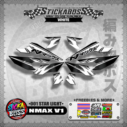 NMAX V1 STICKER DECALS ( 001 STAR LIGHT )【WITH FREEBIES】