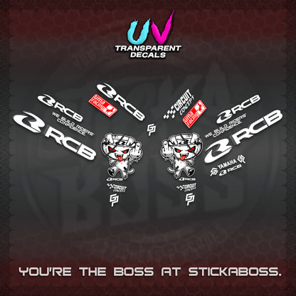 AEROX V2 UV TRANSPARENT DECALS (2026 RACE ZOMBIE DESIGN)STICKER DECALS By STICKABOSS