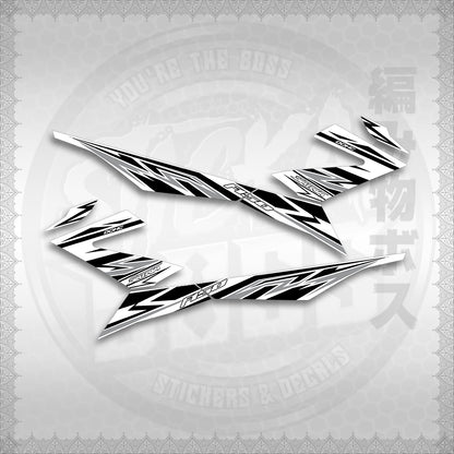 STICKER DECALS for RAIDER 150 Fi (RFINESASHED20) By STICKABOSS (SOFIE LAMINATED WATERPROOF)