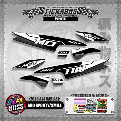 MIO SPORTY/SMILE INDO STICKER DECALS ( 2025 A24 VARIASI )【WITH FREEBIES】