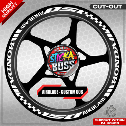 AIRBLADE 150 / 160 MAG STICKER SET ( 2 MAGS ) - CUSTOM 008 | VINYL WATERPROOF CUT-OUT DECALS