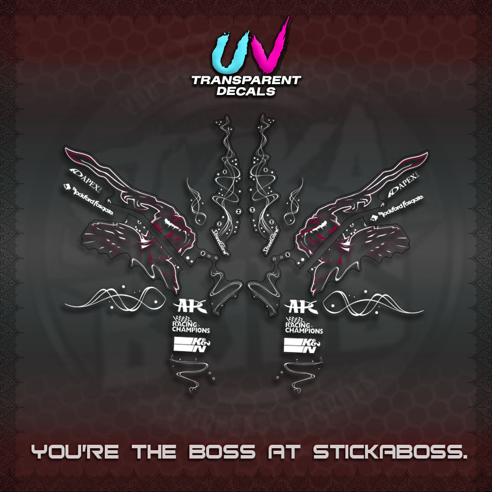 AEROX V3 ALPHA TURBO UV TRANSPARENT DECALS (SUKI 2FAST & 2FURIOUS)STICKER DECALS By STICKABO