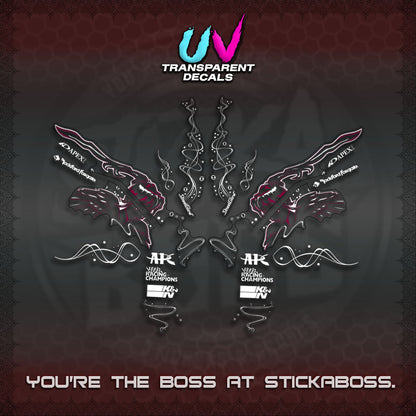 AEROX V3 ALPHA TURBO UV TRANSPARENT DECALS (SUKI 2FAST & 2FURIOUS)STICKER DECALS By STICKABO