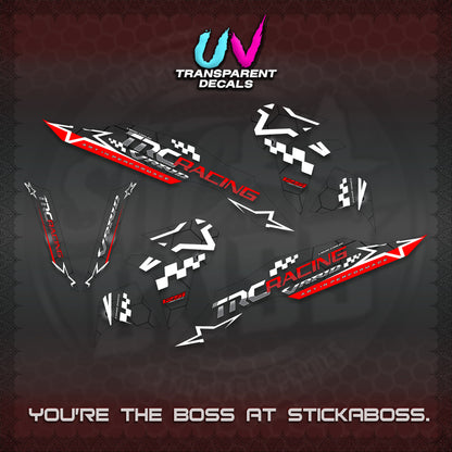 CLICK V3 UV TRANSPARENT DECALS (2026 TRC RACING DESIGN)STICKER DECALS By STICKABOSS