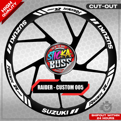 RAIDER R150 MAGS STICKER SET ( 2 MAGS ) - CUSTOM 005 | VINYL WATERPROOF CUT-OUT DECALS