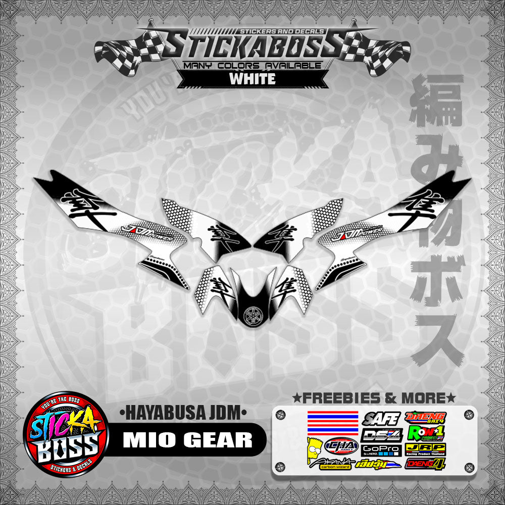 MIO GEAR STICKER DECALS ( HAYABUSA JDM )【WITH FREEBIES】