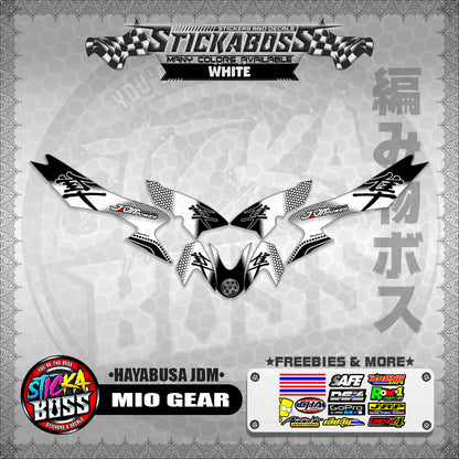 MIO GEAR STICKER DECALS ( HAYABUSA JDM )【WITH FREEBIES】