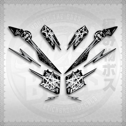 STICKER DECALS for AEROX V3 ALPHA TURBO INDO (AV3STLASA) By STICKABOSS (SOFIE LAMINATED WATERPROOF)