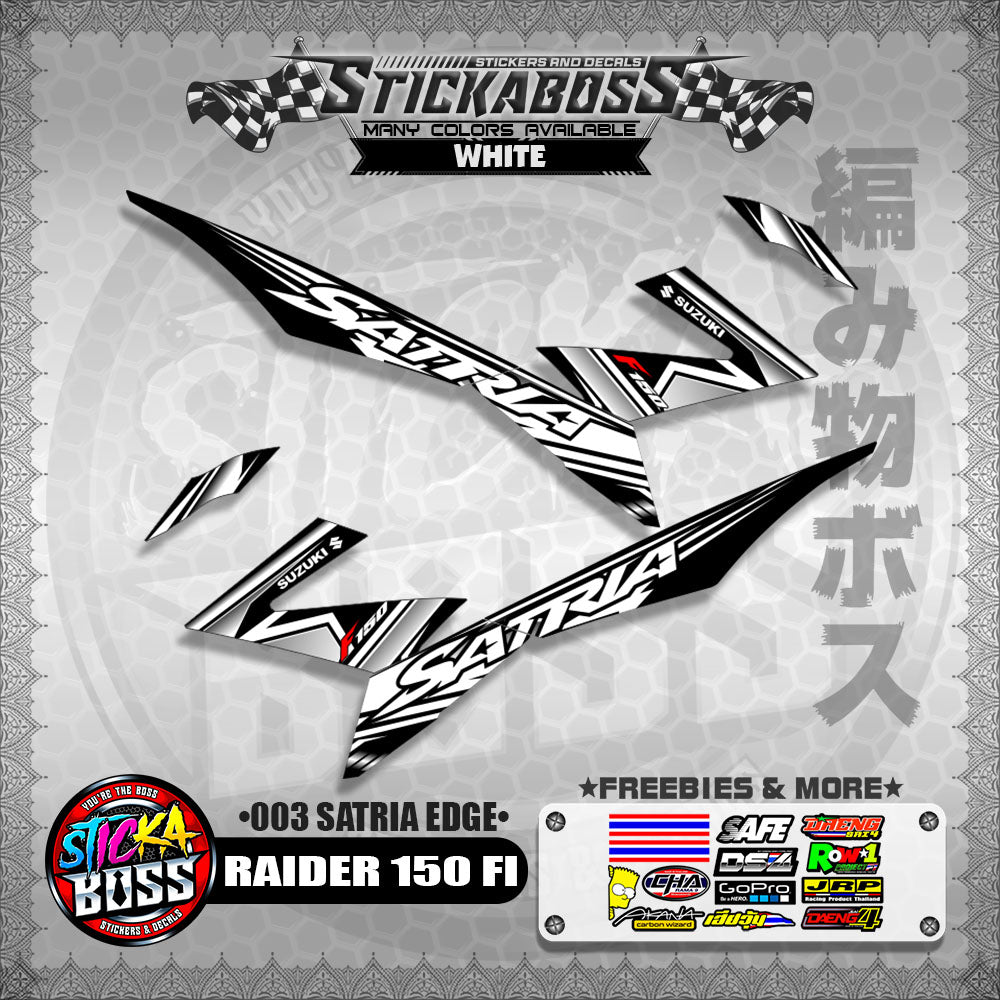 RAIDER 150 FI MALAYSIAN STICKER DECALS ( 003 SATRIA EDGE )【WITH FREEBIES】