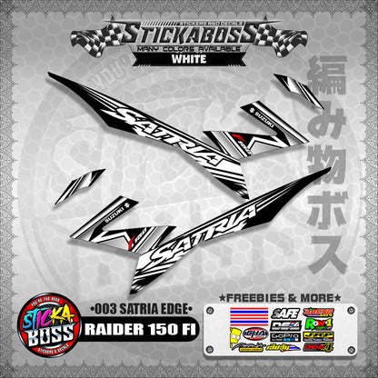 RAIDER 150 FI MALAYSIAN STICKER DECALS ( 003 SATRIA EDGE )【WITH FREEBIES】